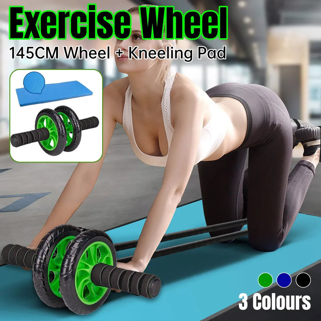 Abdominal Exercise Wheel Fitness Roller Home Workout Muscle Trainer Gym Equipment - Blue