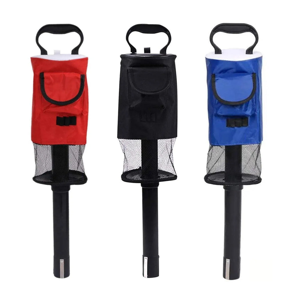 Golf Mesh Ball Pickup Tube Golf Accessories Portable Golf Ball Retriever Tool - Black