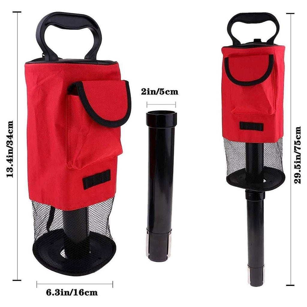 Golf Mesh Ball Pickup Tube Golf Accessories Portable Golf Ball Retriever Tool - Black