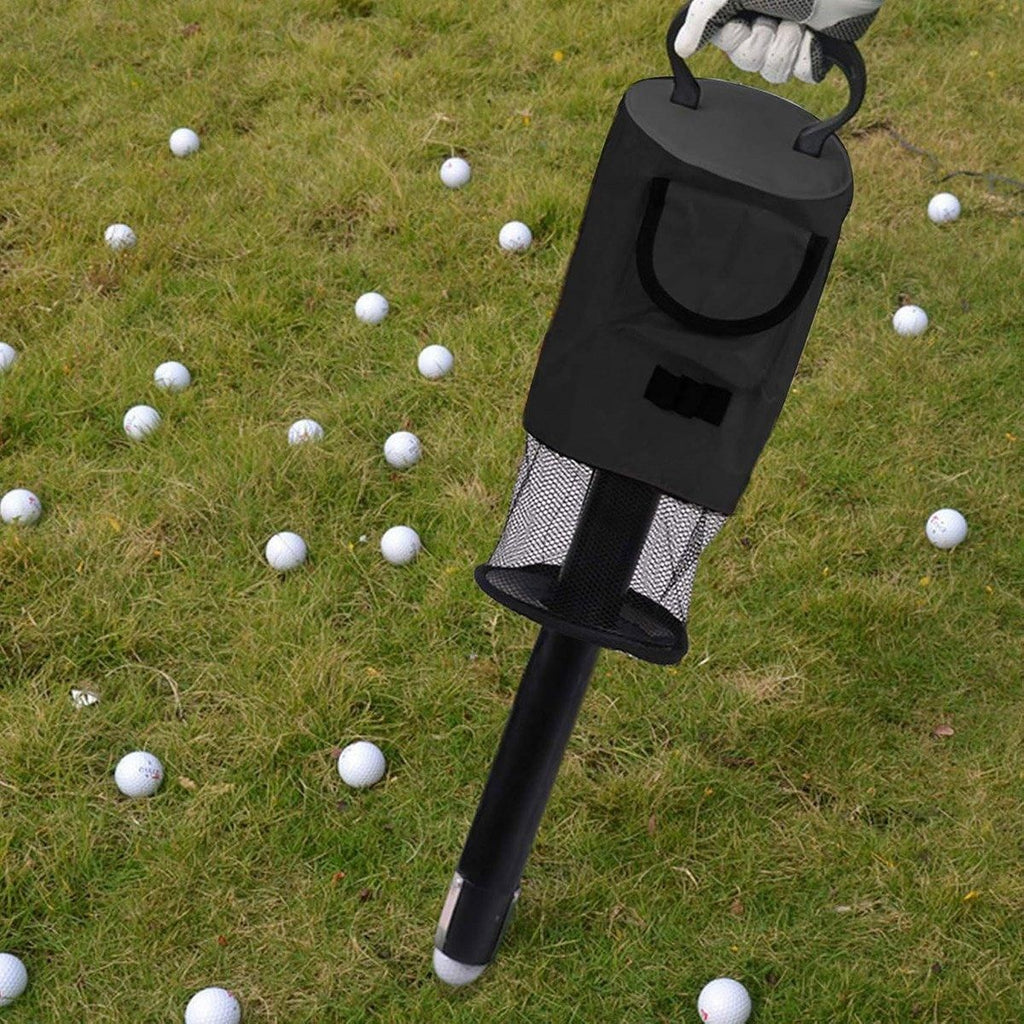 Golf Mesh Ball Pickup Tube Golf Accessories Portable Golf Ball Retriever Tool - Black