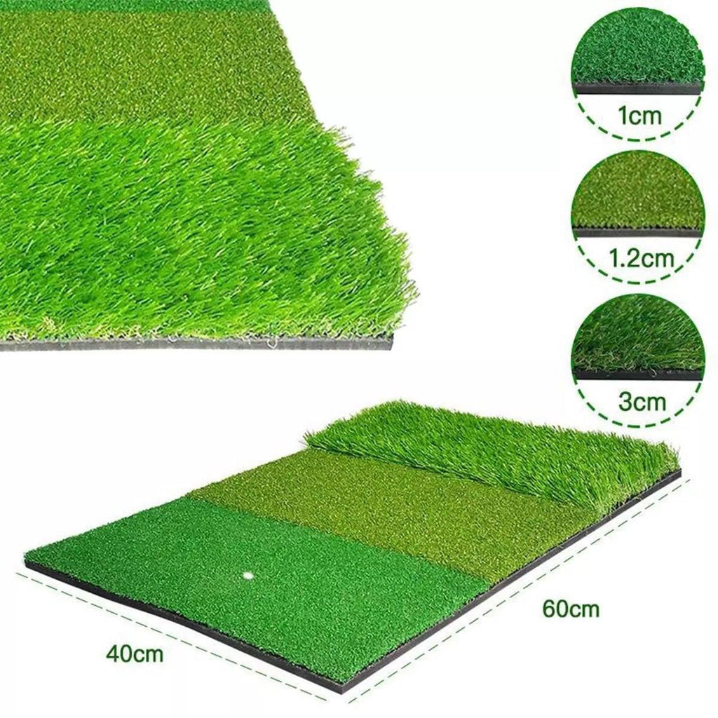 3in1 Golf Training Mat Portable Hitting Practice Driving Range Training Tool