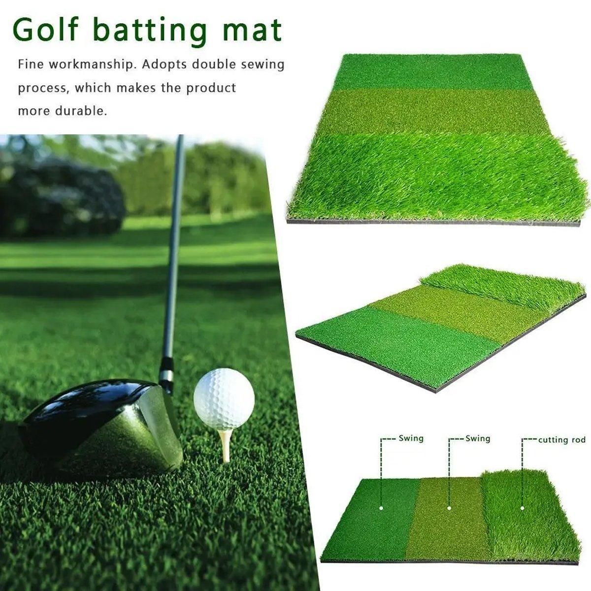 3in1 Golf Training Mat Portable Hitting Practice Driving Range Training Tool