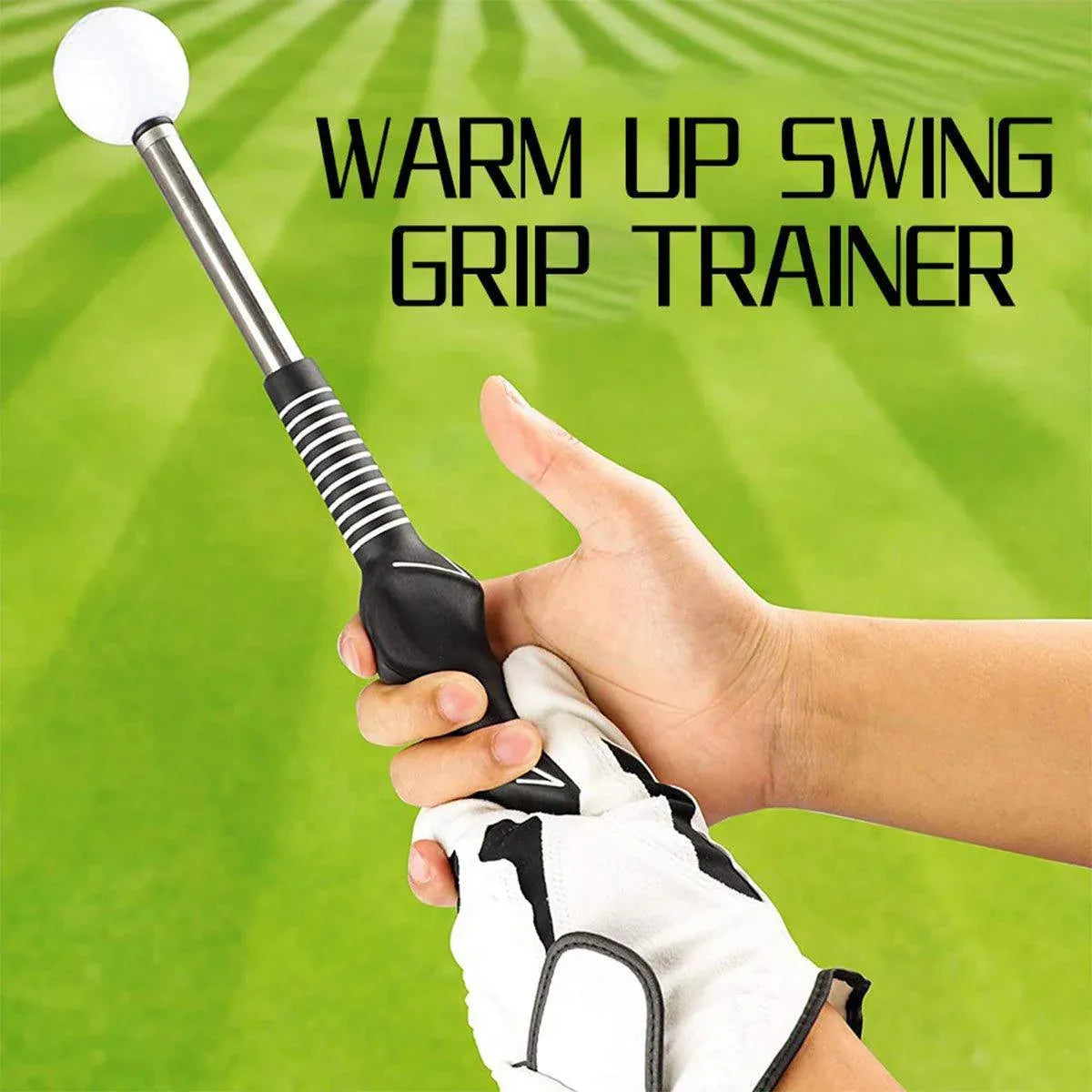 Golf Swing Training Aid Telescopic Impact Sound Stick Exercise Tool for Practice - Black