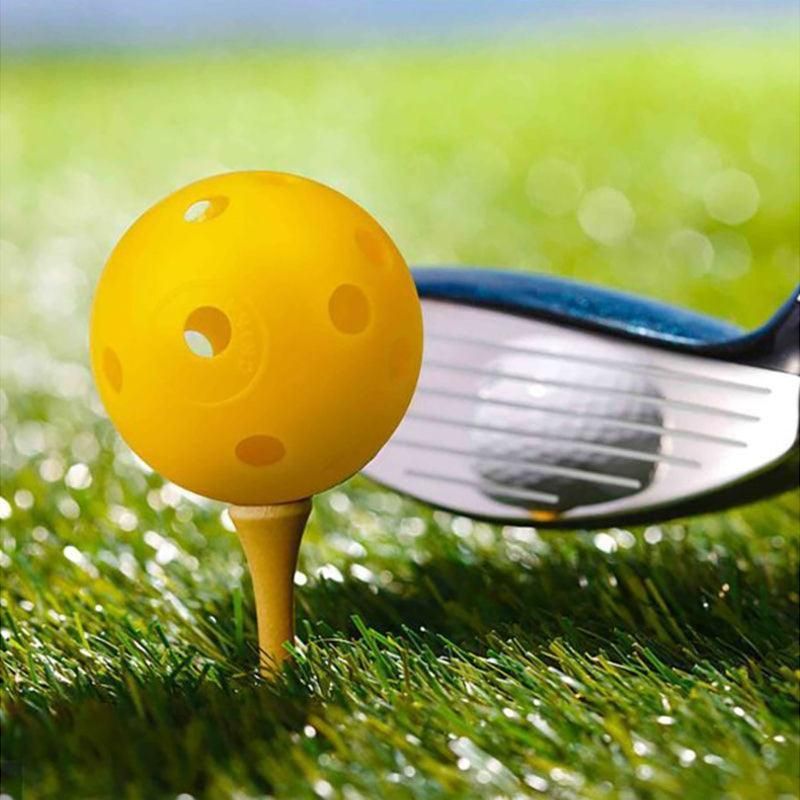 50PCS Plastic Whiffle Airflow Hollow Golf Practice Training Balls Golf Sport