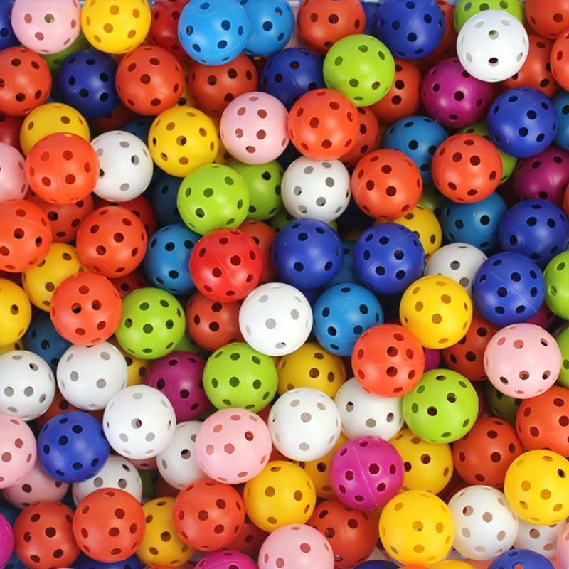 50PCS Plastic Whiffle Airflow Hollow Golf Practice Training Balls Golf Sport