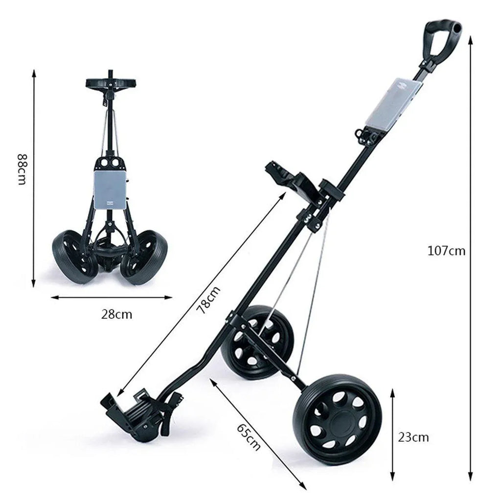 Foldable Aluminum Golf Push Pull Trolley Cart Lightweight Buggy for Easy Transport