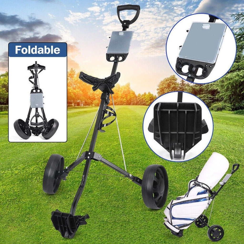 Foldable Aluminum Golf Push Pull Trolley Cart Lightweight Buggy for Easy Transport