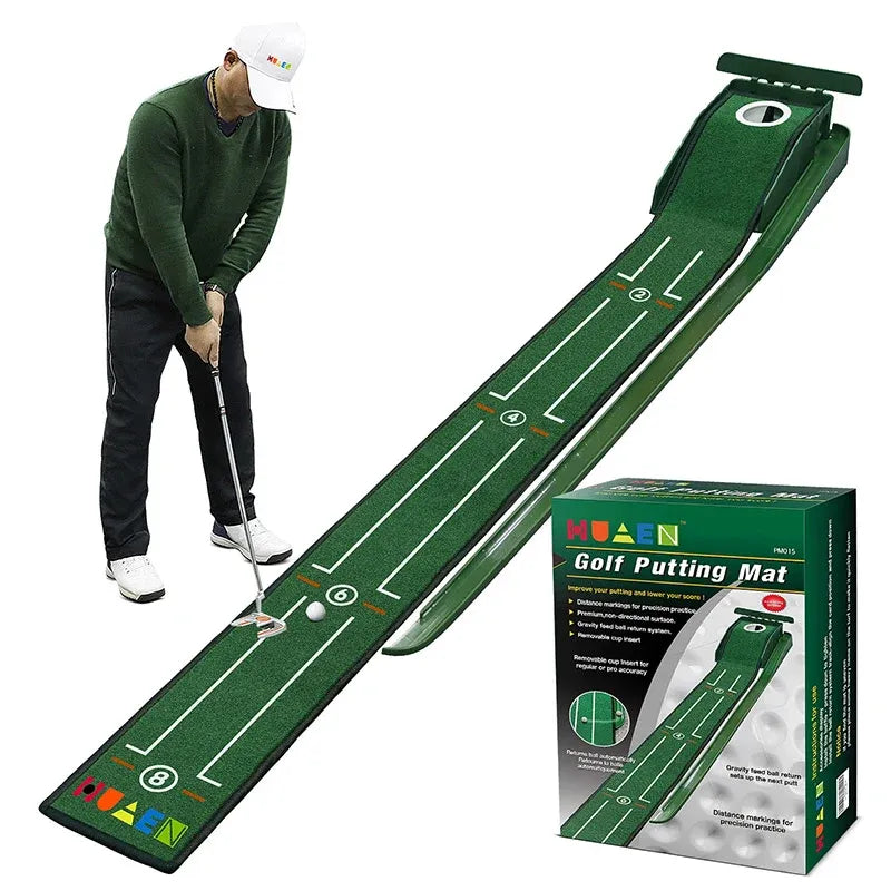 Golf Putting Mat Portable Mini Golf Practice Pad for Indoor Office Training Game