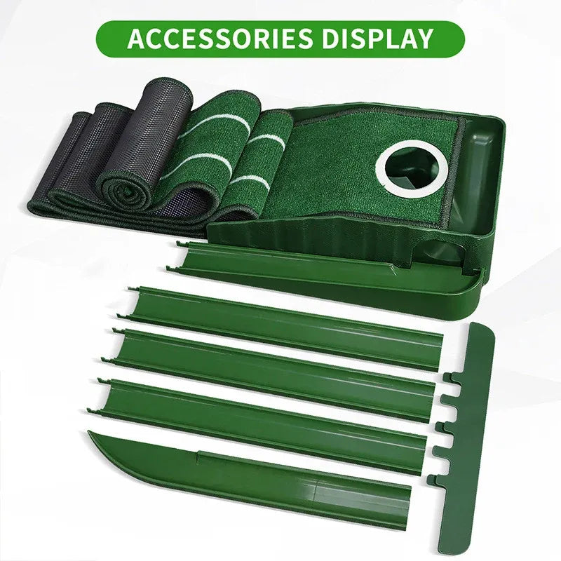 Golf Putting Mat Portable Mini Golf Practice Pad for Indoor Office Training Game
