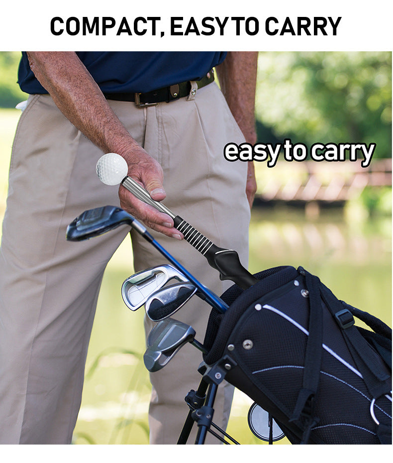 Red Pro Golf Swing Trainer - Extendable with Audible Click & Corrective Grip Aid