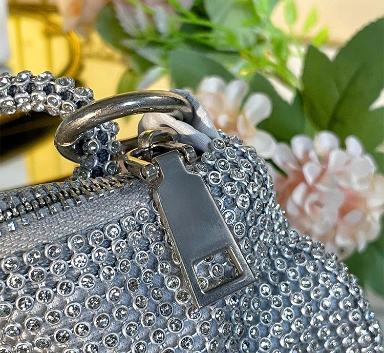 Modern Handbag - Elegant with Decorative Accents(silver)