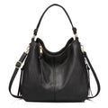 Black Foreign Trade Fashion Large Capacity Handbag - European & American Casual Crossbody Bag, Solid Color Zipper Women's Shoulder Bag