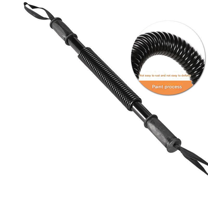 Black Power Twister Bar Upper Body Workout Equipment Chest Expander Arm Strengthener Spring Exerciser for Men Home Gym(60kg)