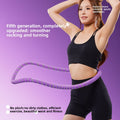 Purple Weighted Soft Spring Hula Hoop with Silent Alloy Interior and Polyester Wrap for Home Gym Full Body Fitness and Abdominal Training Solution