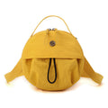 Yellow Fashionable Round Crossbody Bag with Water-Resistant Nylon and Multi-Pocket Design for Daily Travel Lightweight Hands-Free Storage Solution for Local Professionals