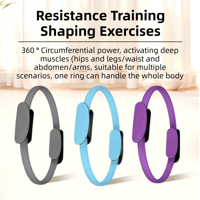 Purple Professional Pilates Ring & Yoga Ball Set - Multipurpose Home Fitness Equipment for Whole-Body Core Training & Pelvic Floor Strengthening