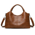 Brown Retro Soft PU Leather Handbag for Women - Trendy Large Capacity Daily Crossbody Bag with Detachable Shoulder Strap