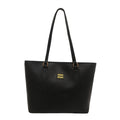 Black Large Capacity Tote Bag – Vintage-Style Shoulder Handbag for Daily Use & Office Commute