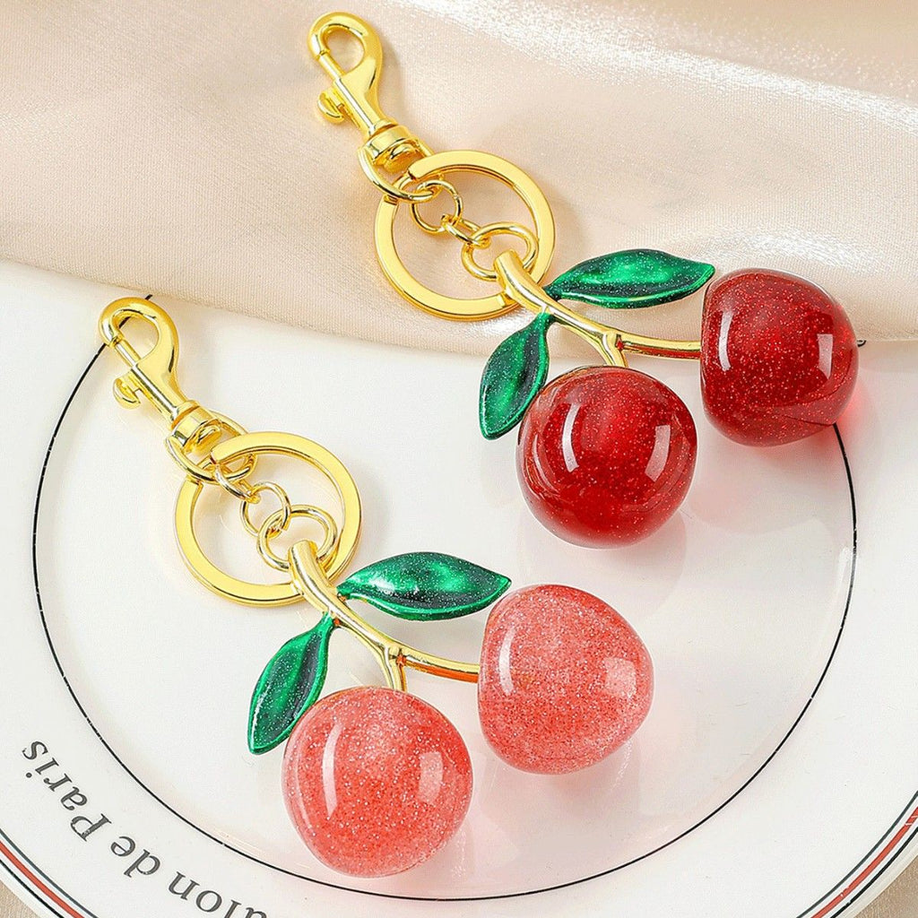 Fashionable Fashionable Cherry Keychain with Fruit Pendant for Handbags and Keys Stylish Accessory Solution for Local Trendsetters Cherry Keychain with Fruit Pendant for Handbags and Keys Stylish Accessory Solution for Local Trendsetters(Cherries of Love)