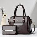 Coffee color Women's Handbag Set - Large Capacity 2 Piece Shoulder Bag with Matching Wallet