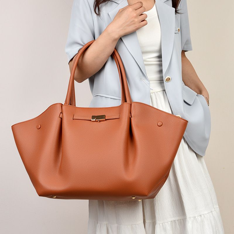 White Women's Wings Shape New York Slouchy Tote Bag (61 x 13 x 29CM) - Soft Textured PU, Oversized Dumpling Shoulder Handbag with Magnetic Closure, Organised Pockets and Metal Feet
