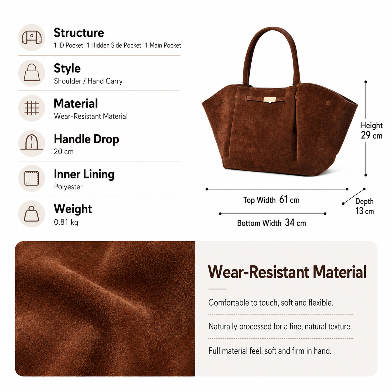 Black Women's Wings Shape New York Slouchy Tote Bag (61 x 13 x 29CM) - Soft Textured PU, Oversized Dumpling Shoulder Handbag with Magnetic Closure, Organised Pockets and Metal Feet